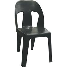[8PC135B] 2 Hole Plastic Chair  Black Gr 8-12 - 135kg (450mm)