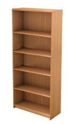 [5TB1800] 5 Tier Bookcase - Melamine (1800x900mm)