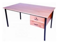 [TD1200-2DS] Teachers Desk - 2 Draws - Saligna (1200x700x725mm)