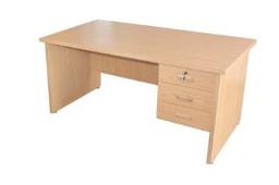 [OD1611-3D] Office Desk -  3 drawer fitted - Melamine (1800x800mm)